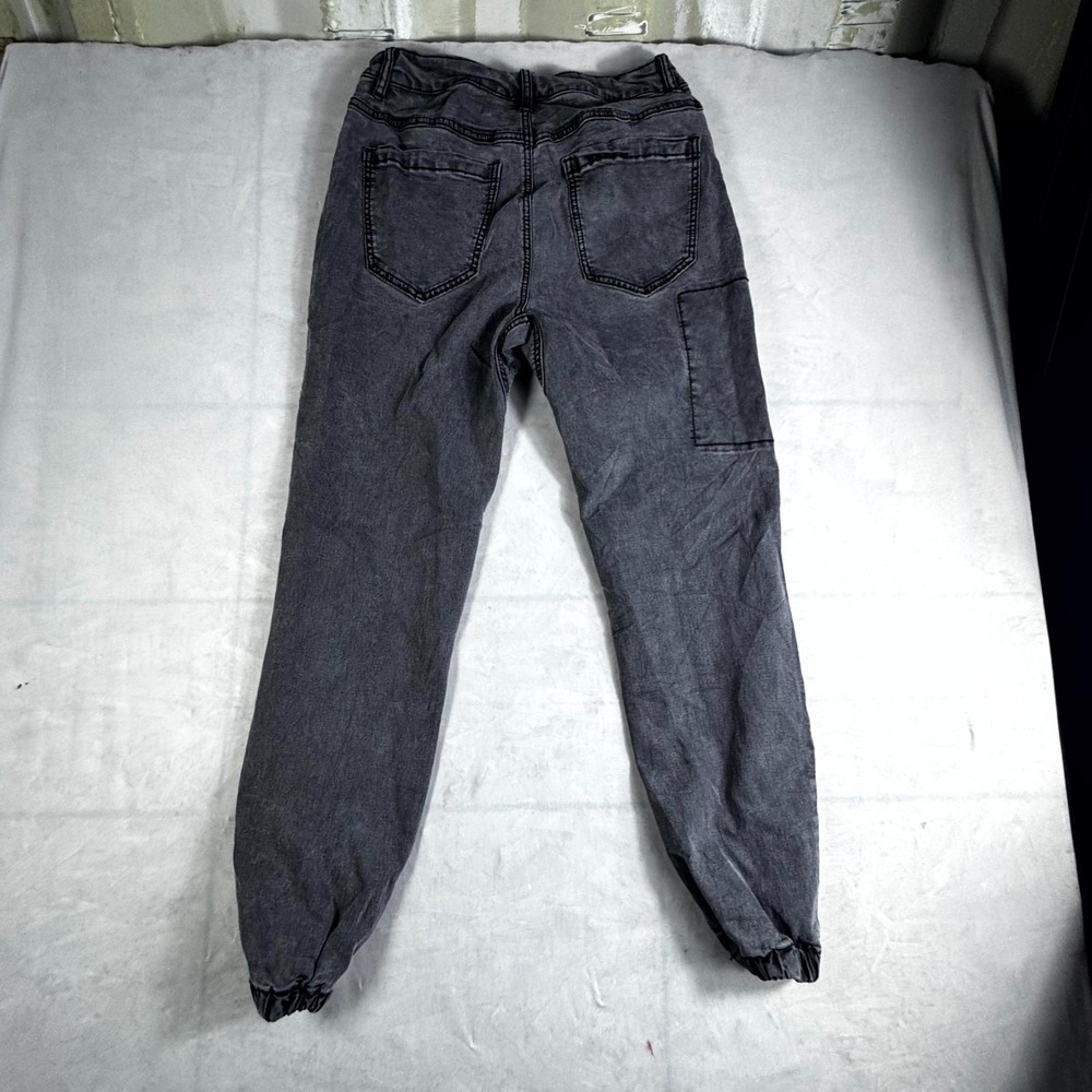 BYLT Premium Basics Jogger Jeans Womens Small Charcoal Gray Denim Tapered Leg